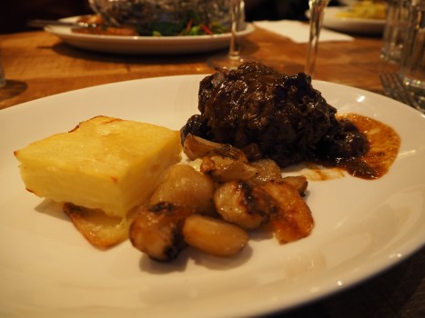 Braised beef with potatoes Dauphinoise - the meat was falling apart on the plate