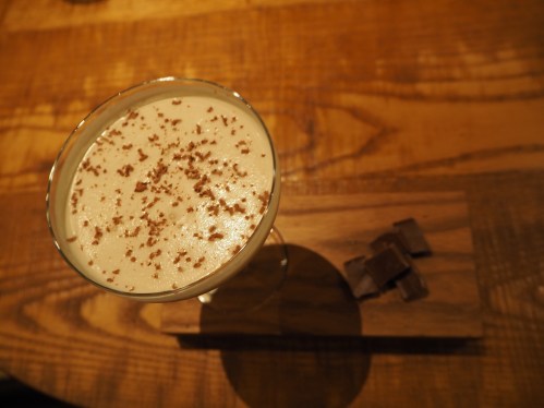 Liquid dessert - a wonderful concotion of creme brulee with little pieces of milk chocolate!