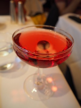 The cherry cocktail - a little too sweet, but nonetheless enjoyable