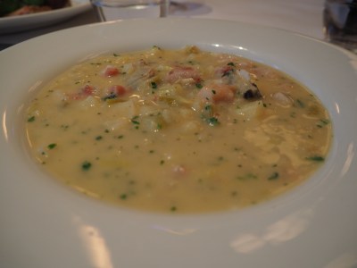 Oyster and bacon stew/soup