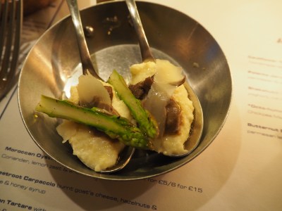 A lovely little tasting portion of polenta