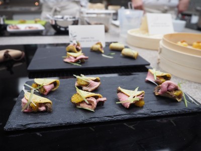 Jasmine tea smoked duck tacos